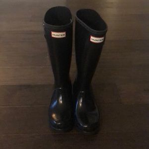 Hunter Kids Boots Black Gloss